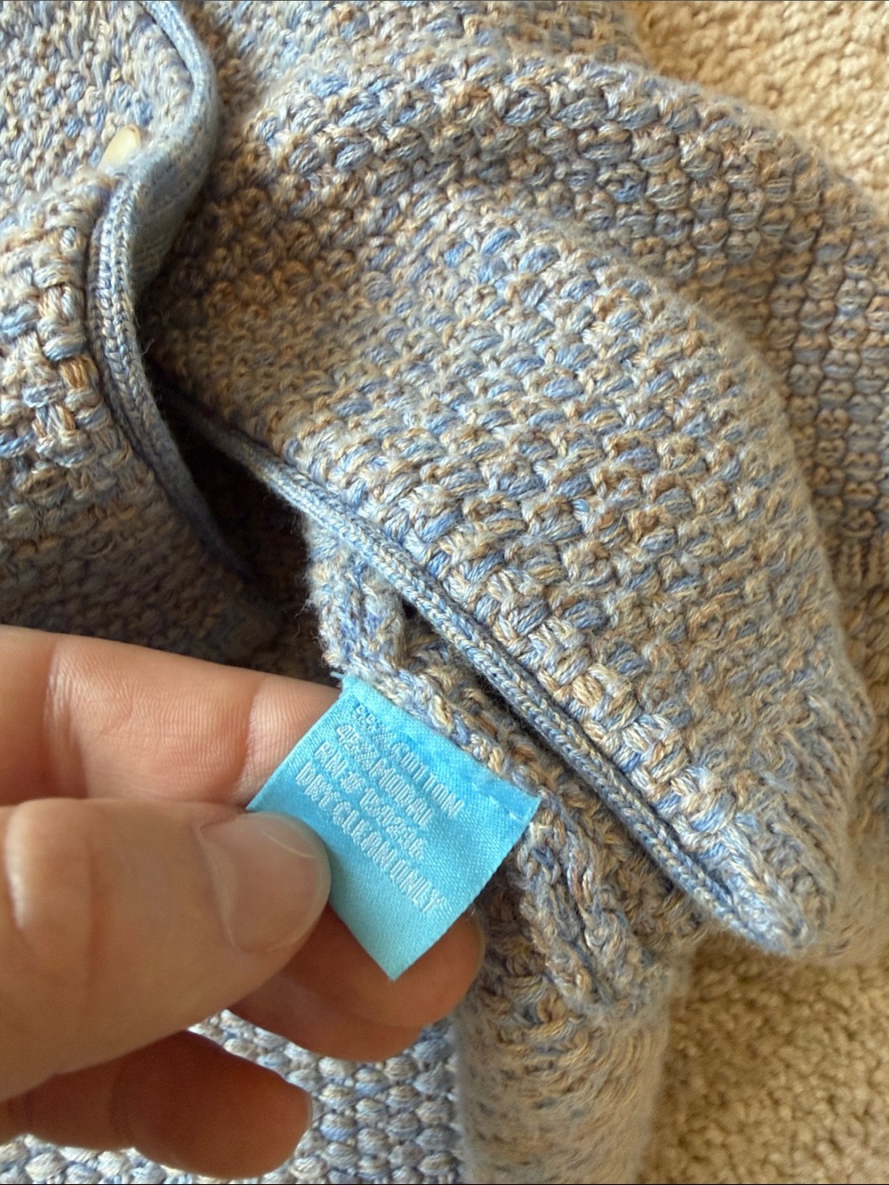 J. McLaughlin Blue Heather Nan Fringe Button Up Long Cardigan - Picture 5 of 8